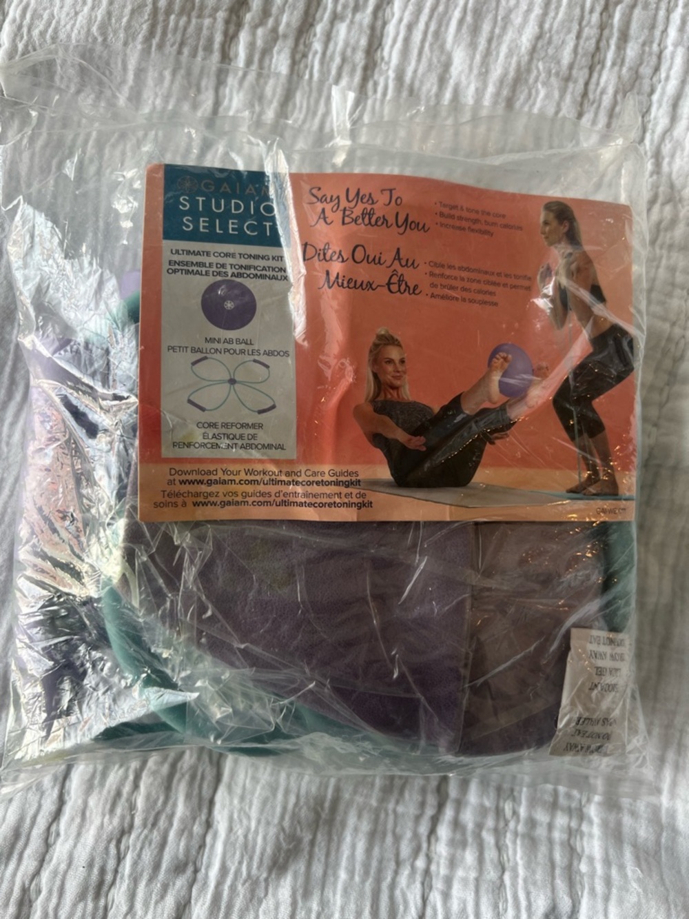 GAIAM Studio Select Women's Core Toning Kit in Teal and Purple